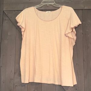 a.n.a Soft Blush Short Sleeve Top